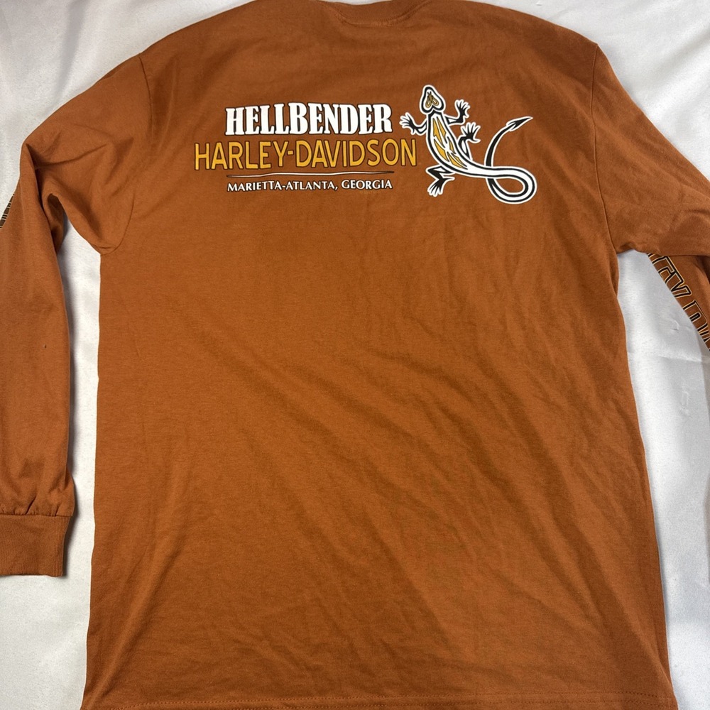 Harley Davidson Long Sleeve Brotherhood Hellbender T-Shirt Size Large /ATL, GA - Picture 7 of 7